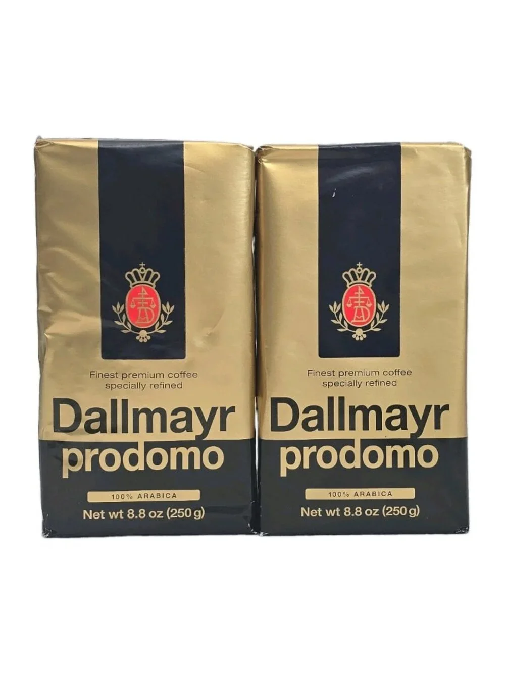 Dallmayr Prodomo Premium Coffee Ground Gold 2-PACK 100% Arabica 8.8 Ounces New